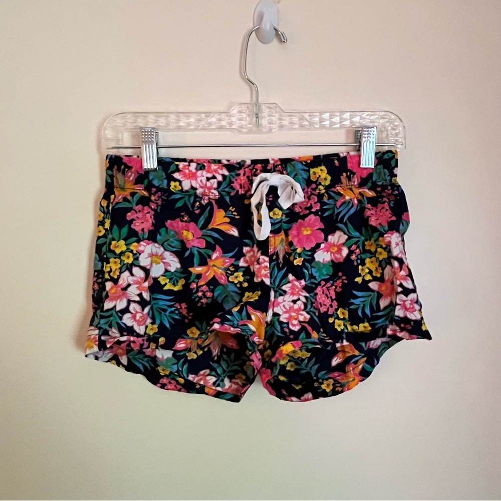 J.Crew Re-Imagined Floral Cotton Lounge Sleep Shorts XXS Tropical Floral Print